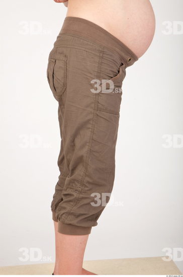 Thigh Whole Body Woman Casual Trousers Pregnant Studio photo references