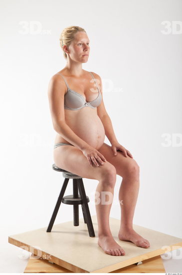 Whole Body Woman Artistic poses White Casual Pregnant