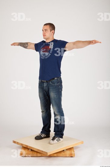 Whole Body Man Animation references T poses Casual Average Studio photo references