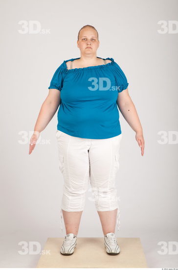 Whole Body Woman Animation references Casual Overweight Studio photo references