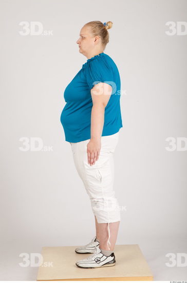 Whole Body Woman Animation references Casual Overweight Studio photo references