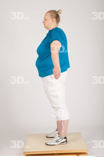 Whole Body Woman Animation references Casual Overweight Studio photo references