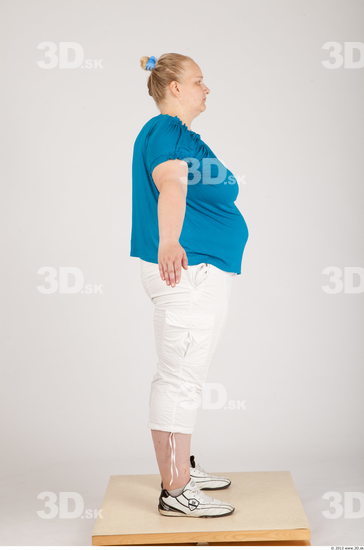 Whole Body Woman Animation references Casual Overweight Studio photo references