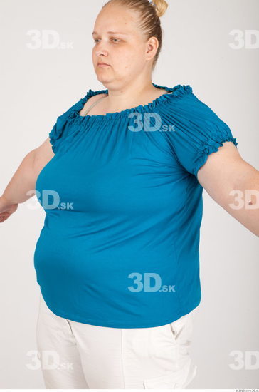 Upper Body Whole Body Woman Animation references Casual Shirt T shirt Overweight Studio photo references