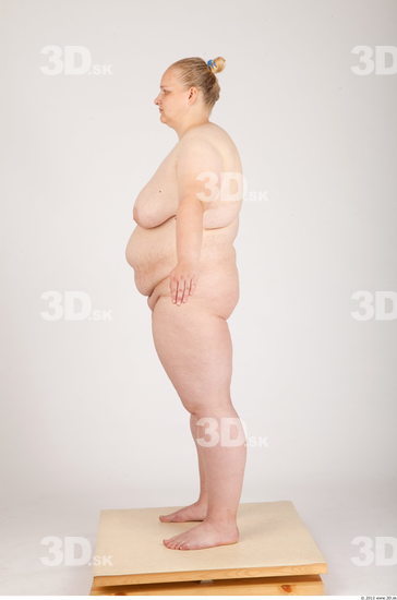 Whole Body Woman Animation references Nude Casual Overweight Studio photo references
