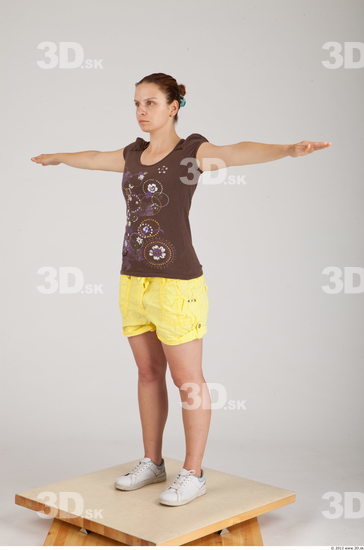 Whole Body Woman Animation references T poses Casual Average Studio photo references