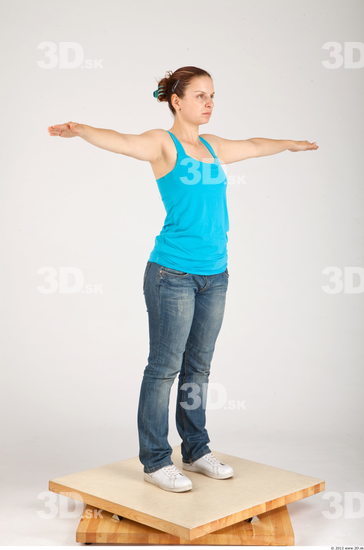 Whole Body Woman Animation references T poses Casual Average Studio photo references