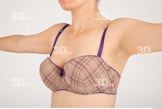 Whole Body Breast Woman Animation references Casual Underwear Bra Average Studio photo references