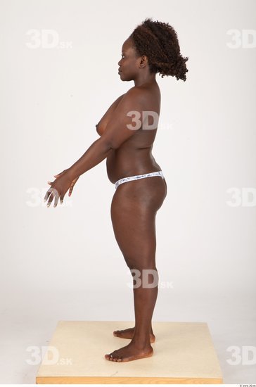 Whole Body Woman Black Casual Muscular Female Studio Poses