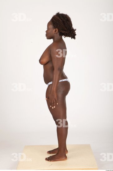 Whole Body Woman Black Casual Muscular Female Studio Poses