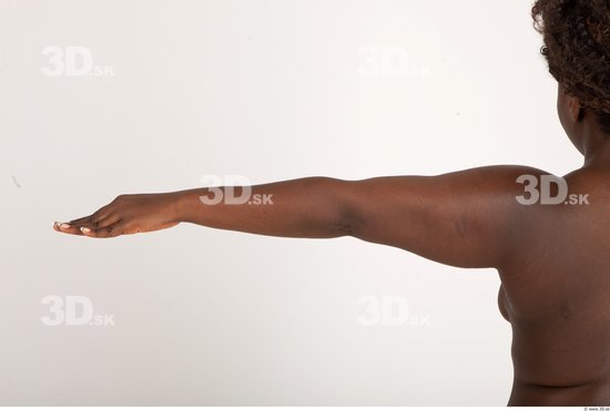 Whole Body Woman Black Casual Muscular Female Studio Poses