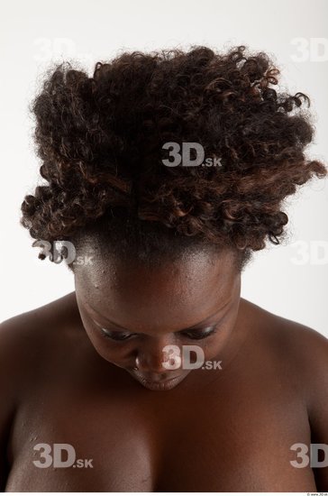 Head Woman Black Muscular Female Studio Poses