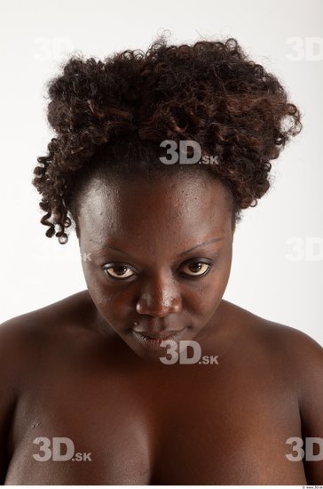 Head Woman Black Muscular Female Studio Poses