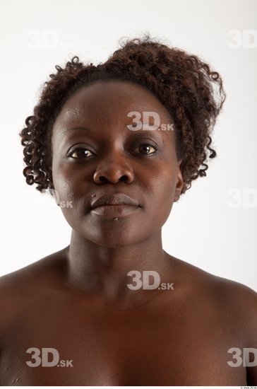 Head Woman Black Muscular Female Studio Poses