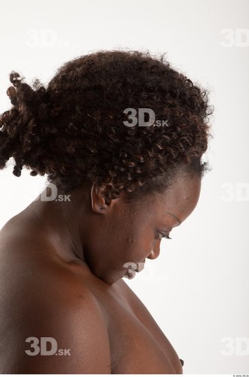 Head Woman Black Muscular Female Studio Poses