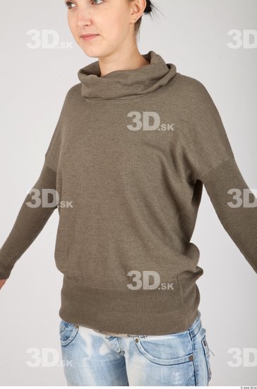 Upper Body Whole Body Woman Animation references Casual Sweatshirt Slim Studio photo references