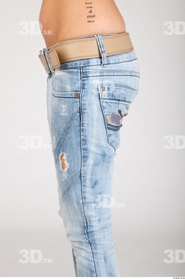 Thigh Whole Body Woman Animation references Casual Jeans Slim Studio photo references