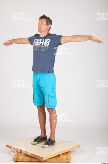 Whole Body Man T poses Casual Athletic Studio photo references