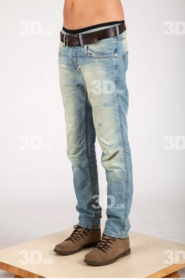 Leg Whole Body Man Casual Jeans Athletic Studio photo references