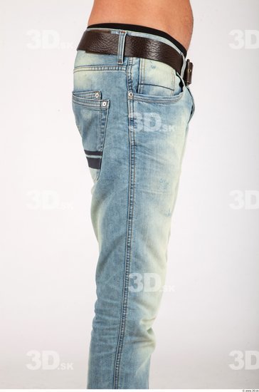 Thigh Whole Body Man Casual Jeans Athletic Studio photo references