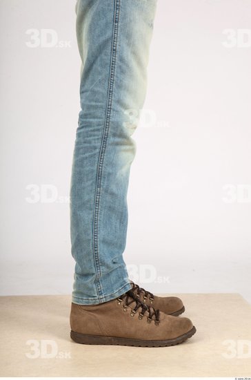 Calf Whole Body Man Casual Jeans Athletic Studio photo references