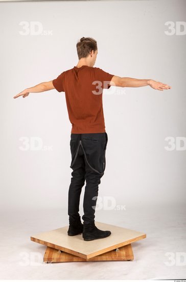 Whole Body Man T poses Casual Slim Studio photo references