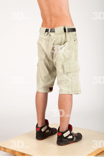 Leg Whole Body Man Casual Historical Shorts Slim Studio photo references