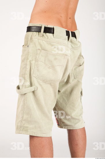 Thigh Whole Body Man Casual Historical Shorts Slim Studio photo references