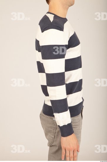 Arm Whole Body Man Casual Sweater Slim Studio photo references