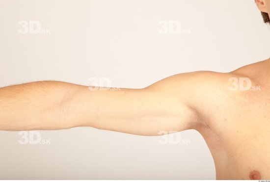 Arm Whole Body Man Nude Casual Slim Studio photo references