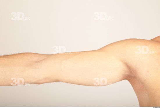 Arm Whole Body Man Nude Casual Slim Studio photo references