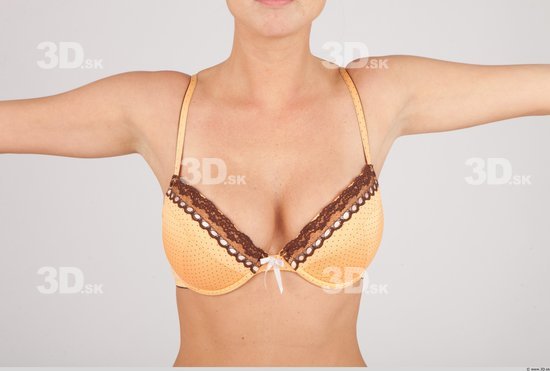 Whole Body Breast Woman Animation references Casual Underwear Bra Slim Studio photo references