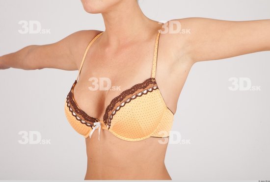 Whole Body Breast Woman Animation references Casual Underwear Bra Slim Studio photo references