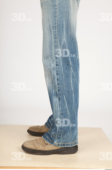 Calf Whole Body Man Casual Jeans Average Studio photo references