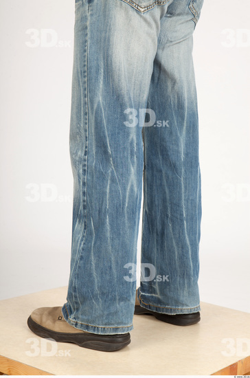 Calf Whole Body Man Casual Jeans Average Studio photo references