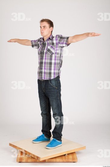 Whole Body Man T poses Casual Average Studio photo references