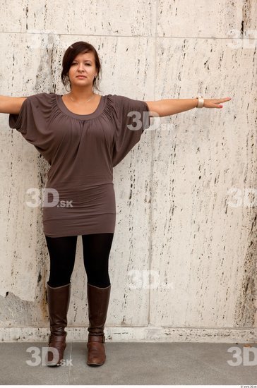 Whole Body Woman T poses Casual Average Street photo references