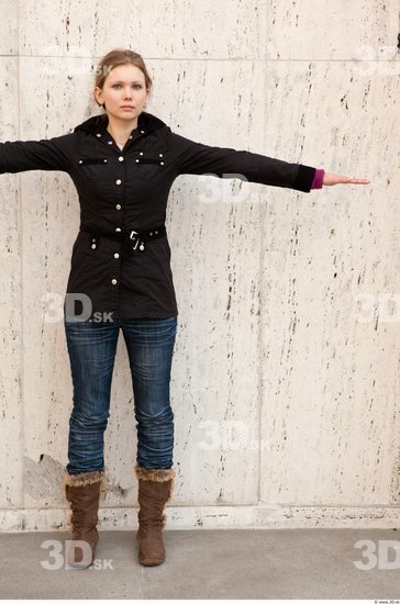 Whole Body Woman T poses Casual Average Street photo references