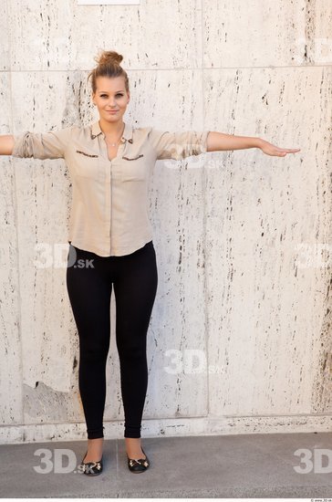 Whole Body Woman T poses White Casual Average