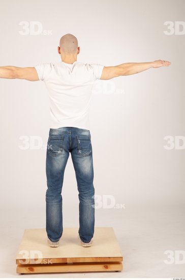 Whole Body Man T poses Casual Athletic Studio photo references