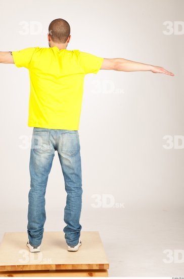 Whole Body Man T poses Casual Athletic Studio photo references