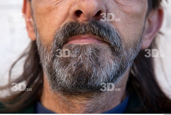 Mouth Man White Casual Average Bearded