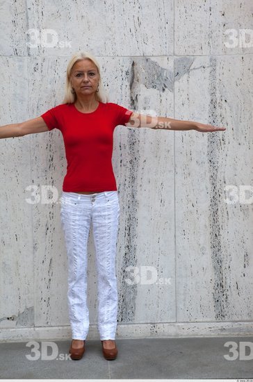 Whole Body Woman T poses White Casual Average