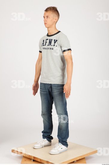 Whole Body Man Animation references Casual Slim Studio photo references