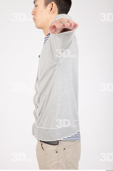 Upper Body Whole Body Man Asian Casual Sweater Slim Studio photo references