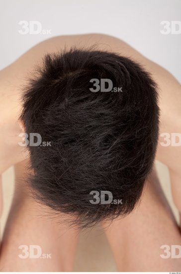 Whole Body Hair Man Asian Casual Slim Studio photo references