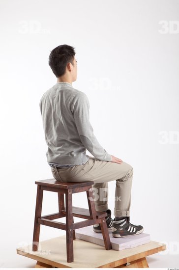 Whole Body Man Artistic poses Asian Casual Slim Studio photo references