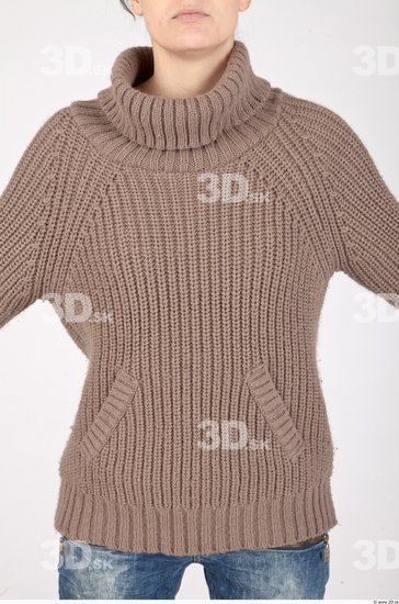 Upper Body Whole Body Woman Casual Sweater Slim Studio photo references