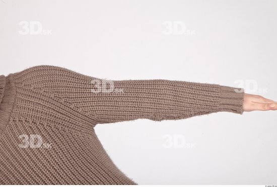 Arm Whole Body Woman Casual Sweater Slim Studio photo references
