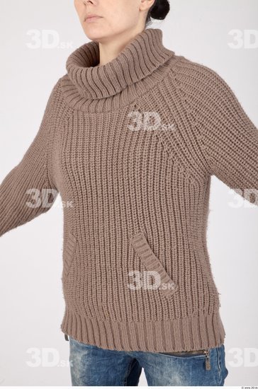 Upper Body Whole Body Woman Casual Sweater Slim Studio photo references